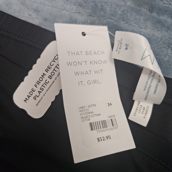 NWT! Plus Sized High Waisted Black Bikini Bottoms! - Picture 2 of 6